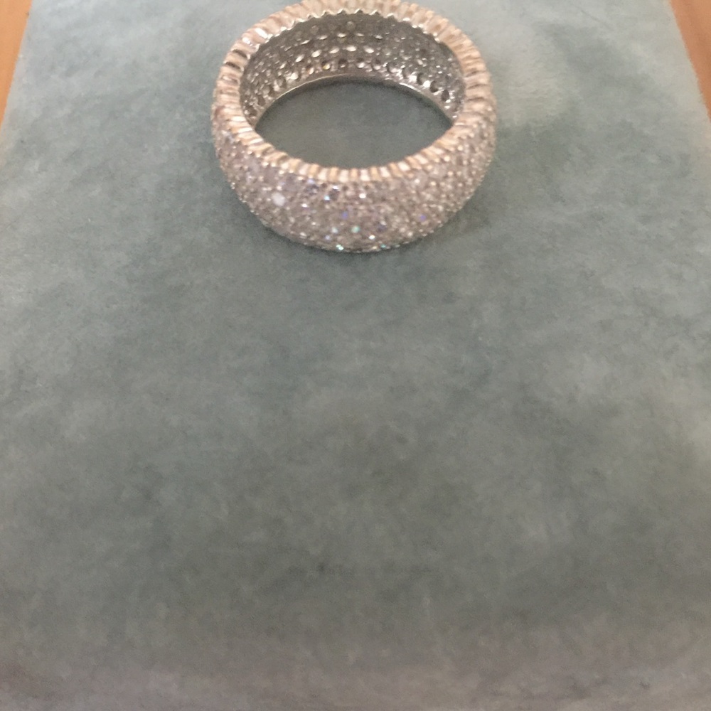 STERLING SILVER/CZ RING SIZE 7 - Picture 5 of 6